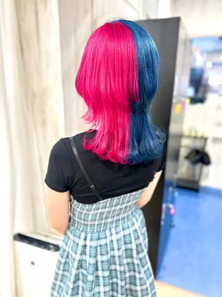 セミロング カラー SA KIのヘアスタイル