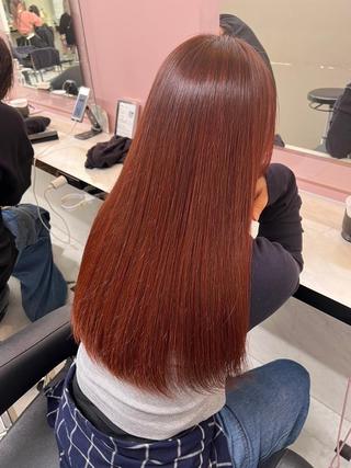 カラー 中×韓mix🥀秋色 ワンホンヘア🤍のヘアスタイル