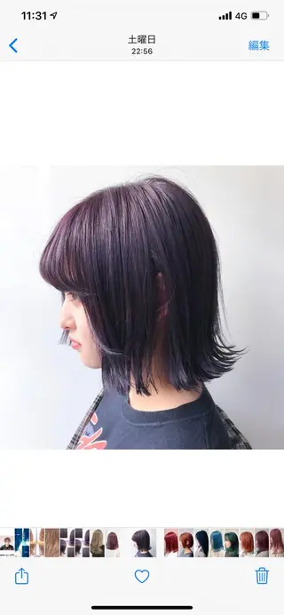 ショート カラー ネイル マツエク・マツパ ダブルカラー｜ なおき｜池袋美容師のヘアスタイル