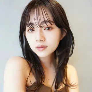 ロング カラー センターパート/ レイヤー/ayuのヘアスタイル
