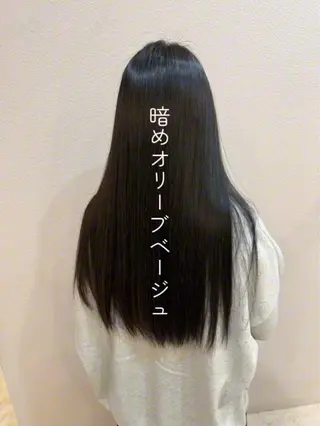 ミディアム カラー 髪質改善ストレート 中林優太のヘアスタイル