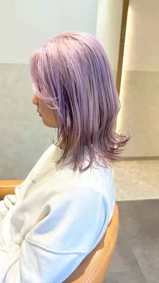 セミロング カラー 札幌ブリーチカラー/ ダブルカラー/ドイのヘアスタイル