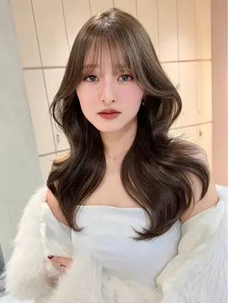 ロング カラー 大宮‎縮毛矯正🩵 レイヤー　佐藤和のヘアスタイル