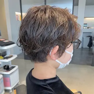 ショート パーマ パーマモデル募集中 松岡彩加🎀のヘアスタイル