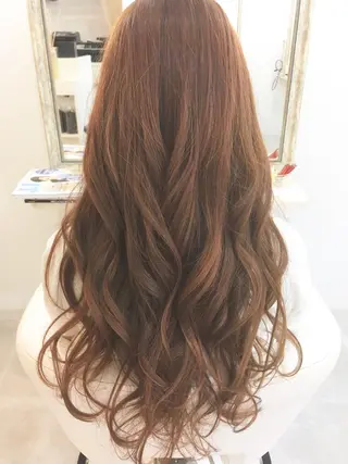 セミロング ロング カラー 髪質改善 中川 翔のヘアスタイル