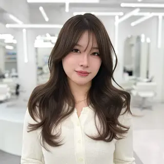 ロング カラー 韓国レイヤー× 顔まわり🕊️テルのヘアスタイル
