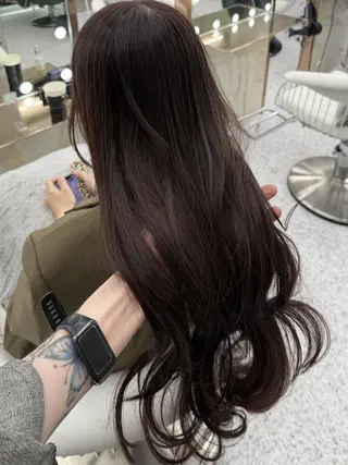 セミロング カラー 大宮レイヤーカット ハッシュ　柏崎颯刀のヘアスタイル