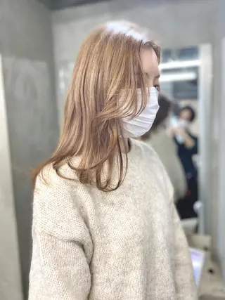 ロング カラー レイヤーカット 赤み消し　店長/大和のヘアスタイル