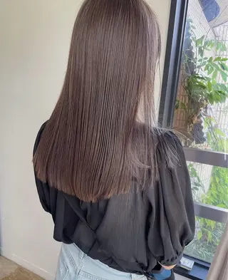 セミロング 似合わせレイヤー ＆縮毛矯正のヘアスタイル