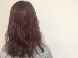 セミロング カラー パル__レイヤー/パ ーマ/デザインカラーのヘアスタイル
