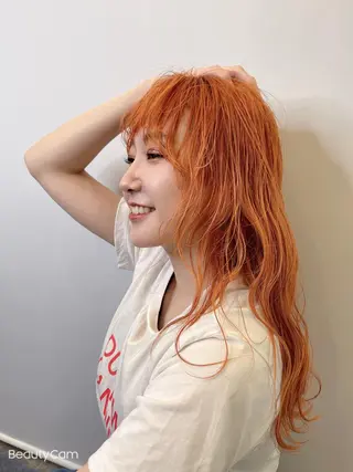 ロング トレンドパーマ 加藤菜月のヘアスタイル