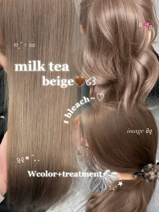 カラー 透明感ベージュ🎀 Anju/渋谷🎀のヘアスタイル