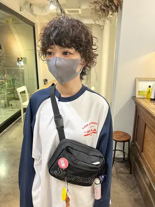 ショート パーマ 千葉 郁也のヘアスタイル