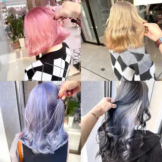 セミロング カラー 町田ブリーチ特化 MANATOのヘアスタイル