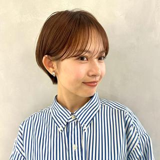 ショート カラー 骨格診断で絶対可愛い ✨丸みショート✨凌弥のヘアスタイル