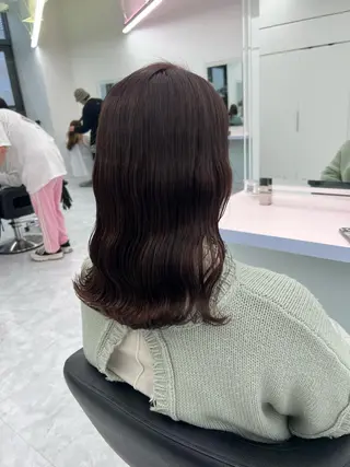 ミディアム カラー パーマ ヘアアレンジ メンズ キッズ ネイル マツエク・マツパ アイブロウ KANAMI 🌏のヘアスタイル