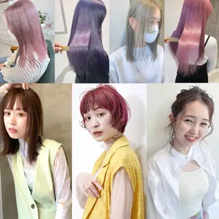 ミディアム カラー ダブルカラーが得意 髙木千惺/大須のヘアスタイル