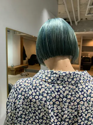 カラー ボブパーマコテ巻き風 パーマNo1深江秀平のヘアスタイル