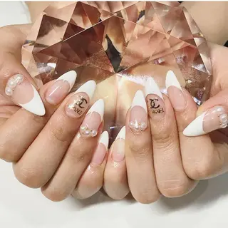 ネイル 渋谷／チップ長さ出し 👑アプレgel-xのネイルデザイン