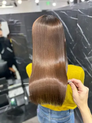 ロング JIN|朝楽になる 乾かしただけで極艶髪のヘアスタイル