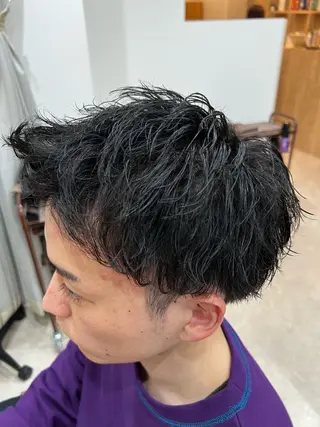 ショート パーマ メンズ 髪質改善/縮毛矯正 /メンズパーマ川田のヘアスタイル