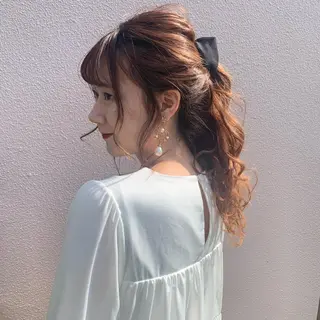 セミロング 🤎小顔レイヤー /ベージュ🤎友香のヘアスタイル