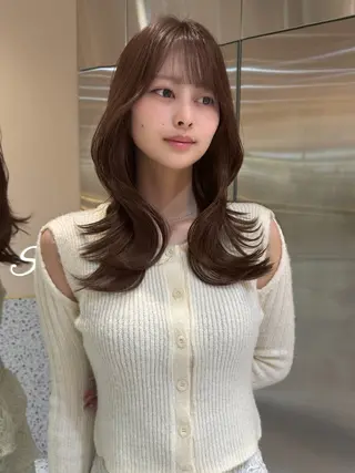 ロング カラー 韓国風レイヤー特化 美容師/リョウヤのヘアスタイル