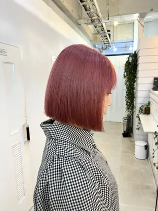 ショート カラー ブリーチ有無Wカラー メンズパーマ大成のヘアスタイル