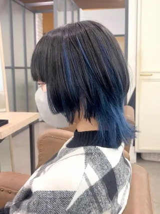 ショート メンズパーマ/ ハイトーン/タニザキのヘアスタイル
