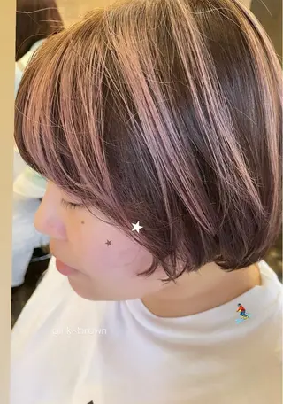 ショート カラー mito🌠似合わせ ヘア\パーマ⸝⸝꙳のヘアスタイル