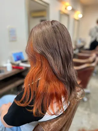 セミロング 🫧透明感カラー× レイヤー🫧HARUのヘアスタイル