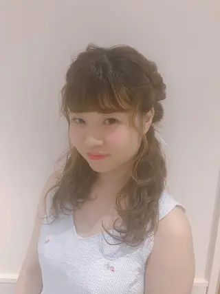 セミロング ヘアアレンジ 清水 ちひろ ✄トップスタイリストのヘアスタイル