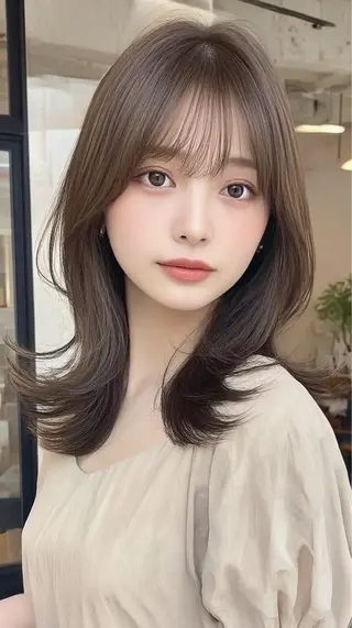 ロング カラー 🍒モテ暖色カラー × うる艶✧ ゆなのヘアスタイル