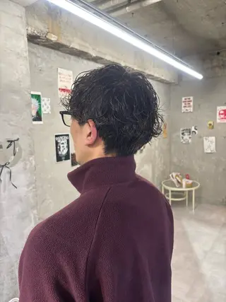 ショート パーマ メンズ door white hideのヘアスタイル
