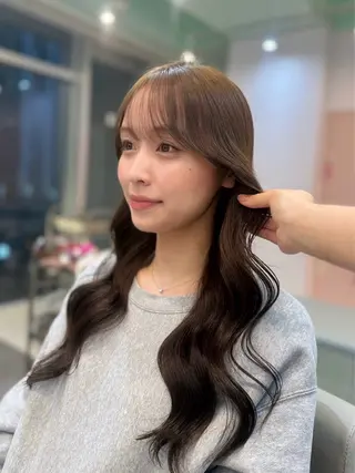 ロング カラー ヘアアレンジ ねね🍒ストレート/ 似合わせカラー🍒のヘアスタイル