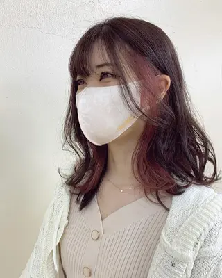 ミディアム 顔周りレイヤー/新宿 /モテ艶カラー/航介のヘアスタイル