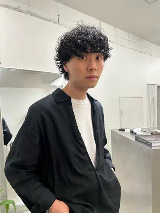 ショート パーマ メンズ メンズパーマ本町/ 心斎橋ナカムラヒロトのヘアスタイル