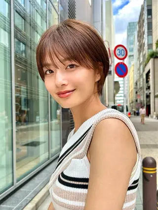 ショート カラー ⭐️銀座/ショート/ 艶カラー/りょうがのヘアスタイル