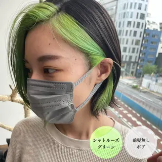 ショート カラー アンブレラカラー💫 フェイスフレーミングのヘアスタイル