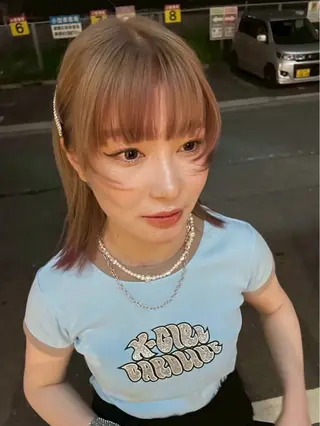 ミディアム カラー three_ ナオキのヘアスタイル