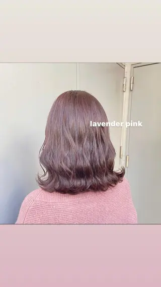 ミディアム カラー パーマ ヘアアレンジ メンズ キッズ ネイル マツエク・マツパ 透明感カラー・レイヤ ー🎀amika🎀のヘアスタイル