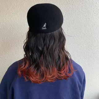 セミロング kiyono ⭐︎ダブルカラーのヘアスタイル