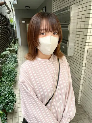 ミディアム カラー 髪質改善 縮毛矯正/ レイヤー/銀座/本木のヘアスタイル