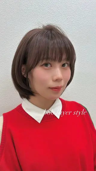 ショート ♡レイヤーボブ パーマ/うらら♡のヘアスタイル