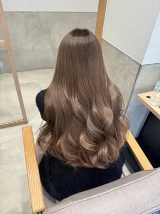 ロング カラー ✨ブリーチ無し 透明感HIDEのヘアスタイル