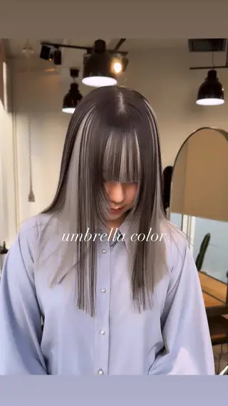 セミロング カラー 💜ハイトーン💛 マジカルかいちゃんのヘアスタイル