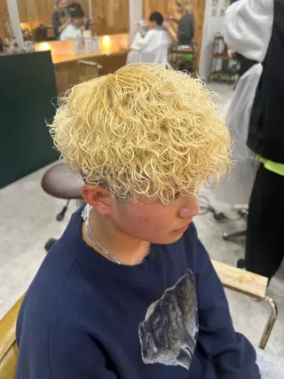 カラー パーマ ヘアアレンジ メンズ 《外国人風ヘア特化》 早川 愛斗のヘアスタイル