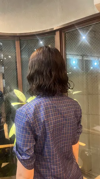 ミディアム カラー パーマ ナチュラル透明感 カラー/なお🍊のヘアスタイル