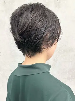 ショート パーマ ボブ/ゆるふわ ボブパーマ/とういのヘアスタイル