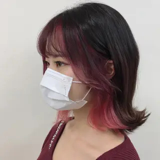 ミディアム 顔周りレイヤー/新宿 /モテ艶カラー/航介のヘアスタイル